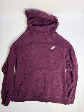 Nike Plum Hooded Sweatshirt with White Logo